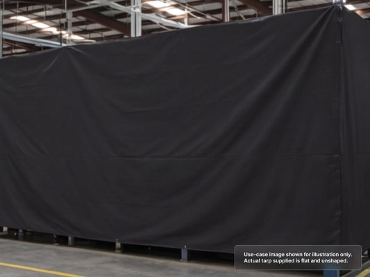 Custom Heavy Duty Vinyl Tarp in Black Color