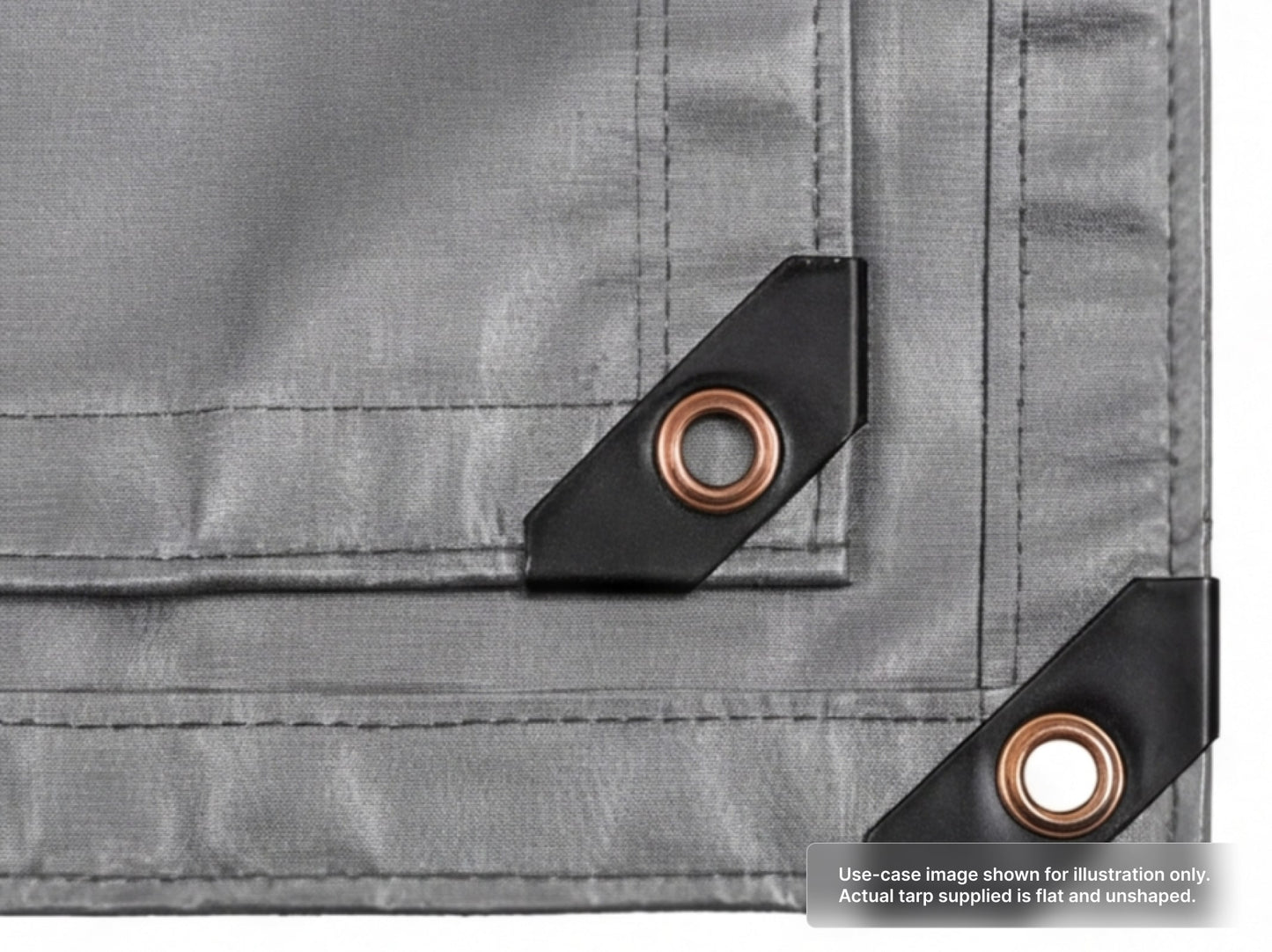 Custom Heavy Duty Vinyl Tarp with Double-Stitched Hems