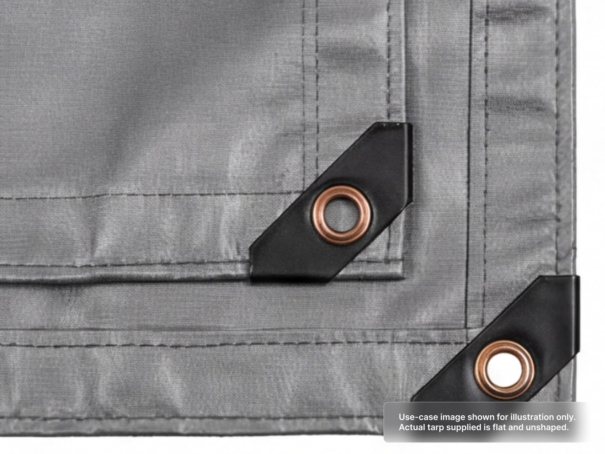 Custom Heavy Duty Vinyl Tarp with Double-Stitched Hems