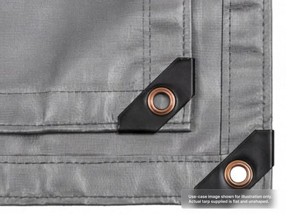 Custom Heavy Duty Vinyl Tarp with Double-Stitched Hems