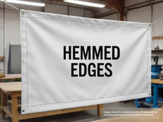 Custom Vinyl Banner with Hemmed Edges