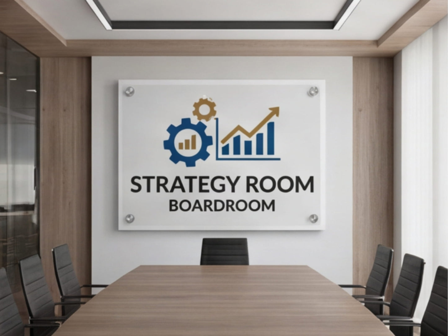 Custom Acrylic Signs for Boardroom Wall