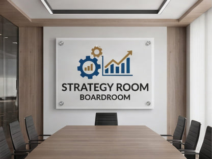 Custom Acrylic Signs for Boardroom Wall