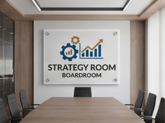 Custom Acrylic Signs for Boardroom Wall