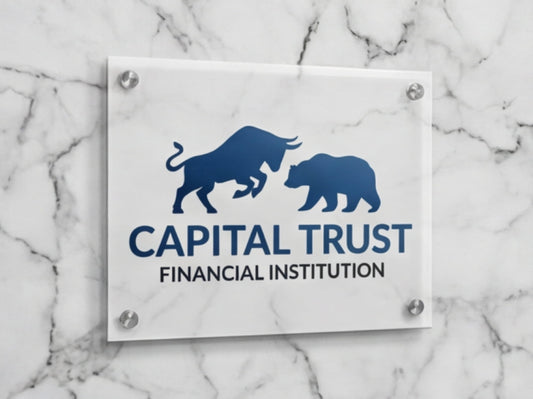 Custom Acrylic Signs for Financial Institutions