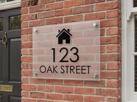 Custom Acrylic Signs for House Address Sign