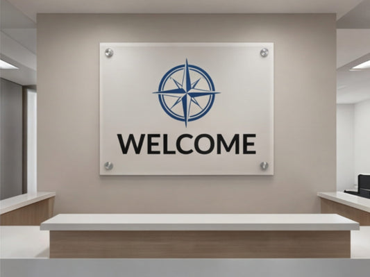 Custom Acrylic Signs for Reception Desk