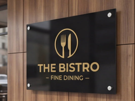 Custom Acrylic Signs for Restaurant Entrance