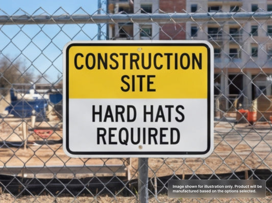 Custom Aluminum Signs for Construction Site