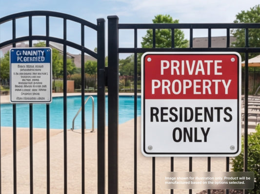 Custom Aluminum Signs for Property Management