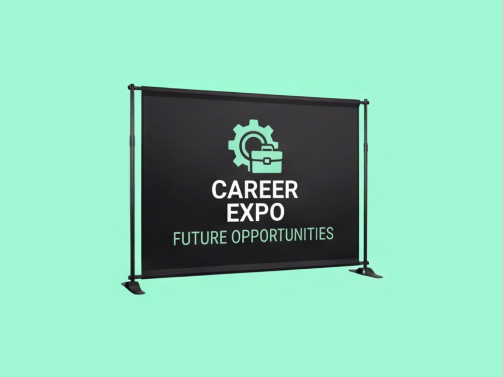 Custom Backdrop Stand for Career Fairs