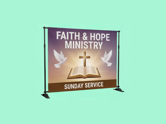 Custom Backdrop Stand for Church & Ministry