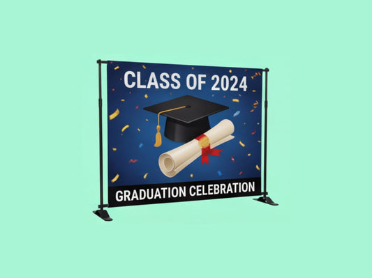 Custom Backdrop Stand for Graduation Ceremonies