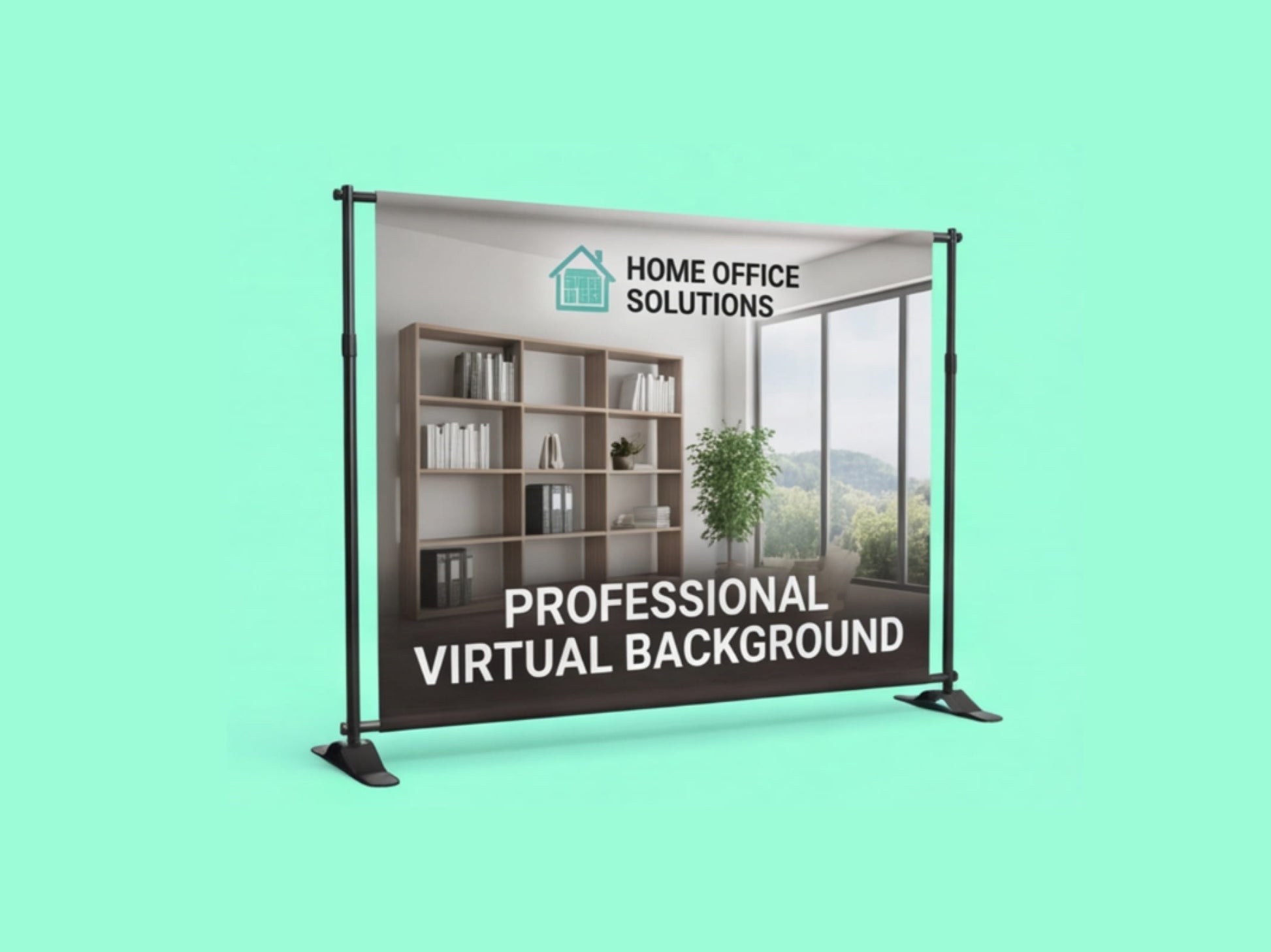 Custom Backdrop Stand for Home Office