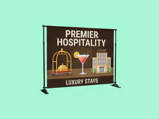 Custom Backdrop Stand for Hospitality