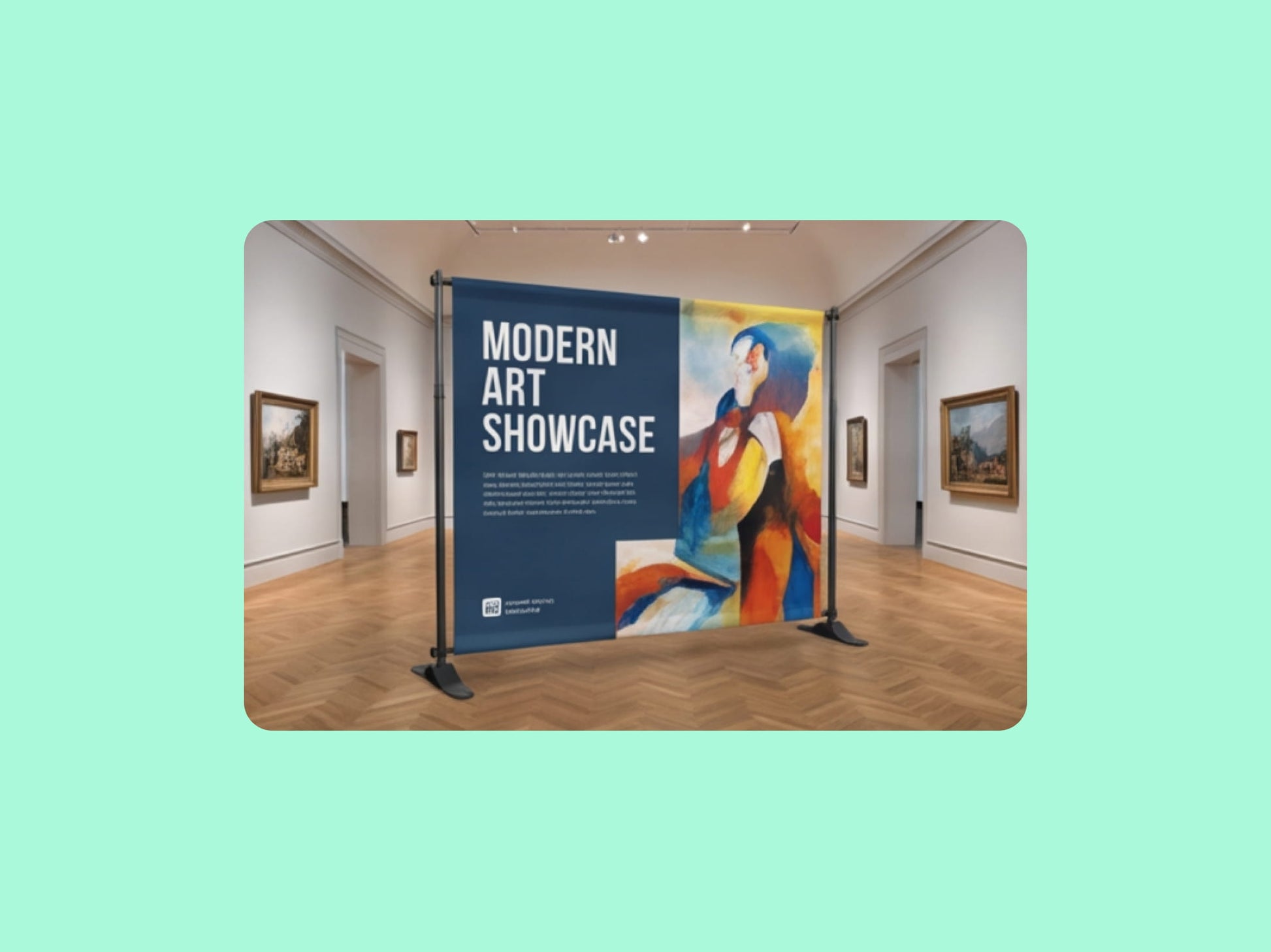 Custom Backdrop Stand for Indoor Exhibit