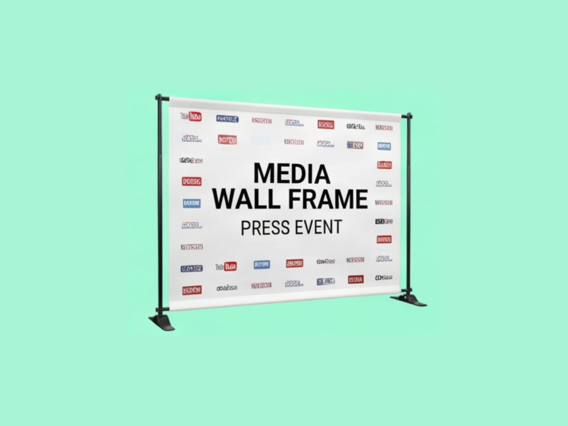 Custom Backdrop Stand for Media Wall Frame