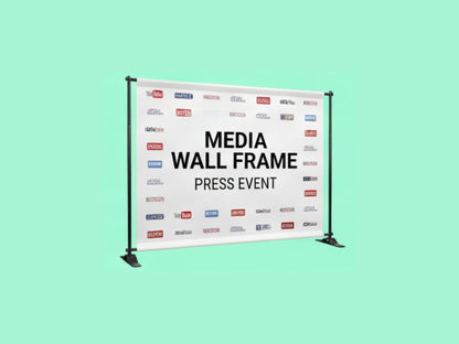 Custom Backdrop Stand for Media Wall Frame