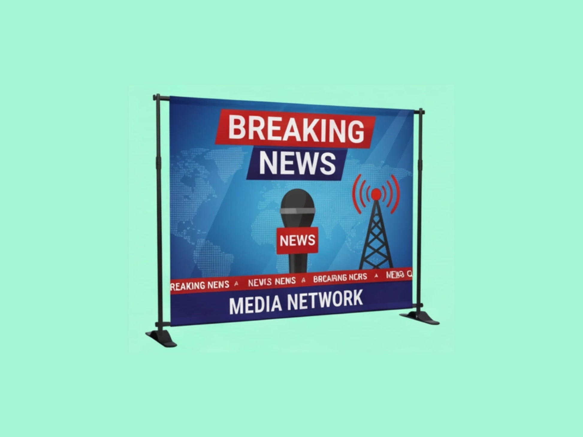 Custom Backdrop Stand for News & Media