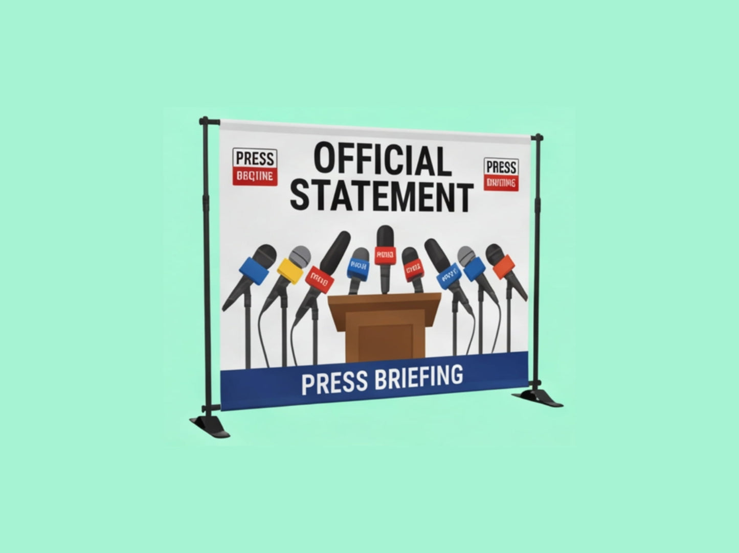 Custom Backdrop Stand for Press Conferences