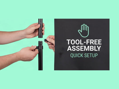 Custom Backdrop Stand with Tool-Free Assembly