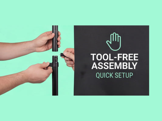 Custom Backdrop Stand with Tool-Free Assembly
