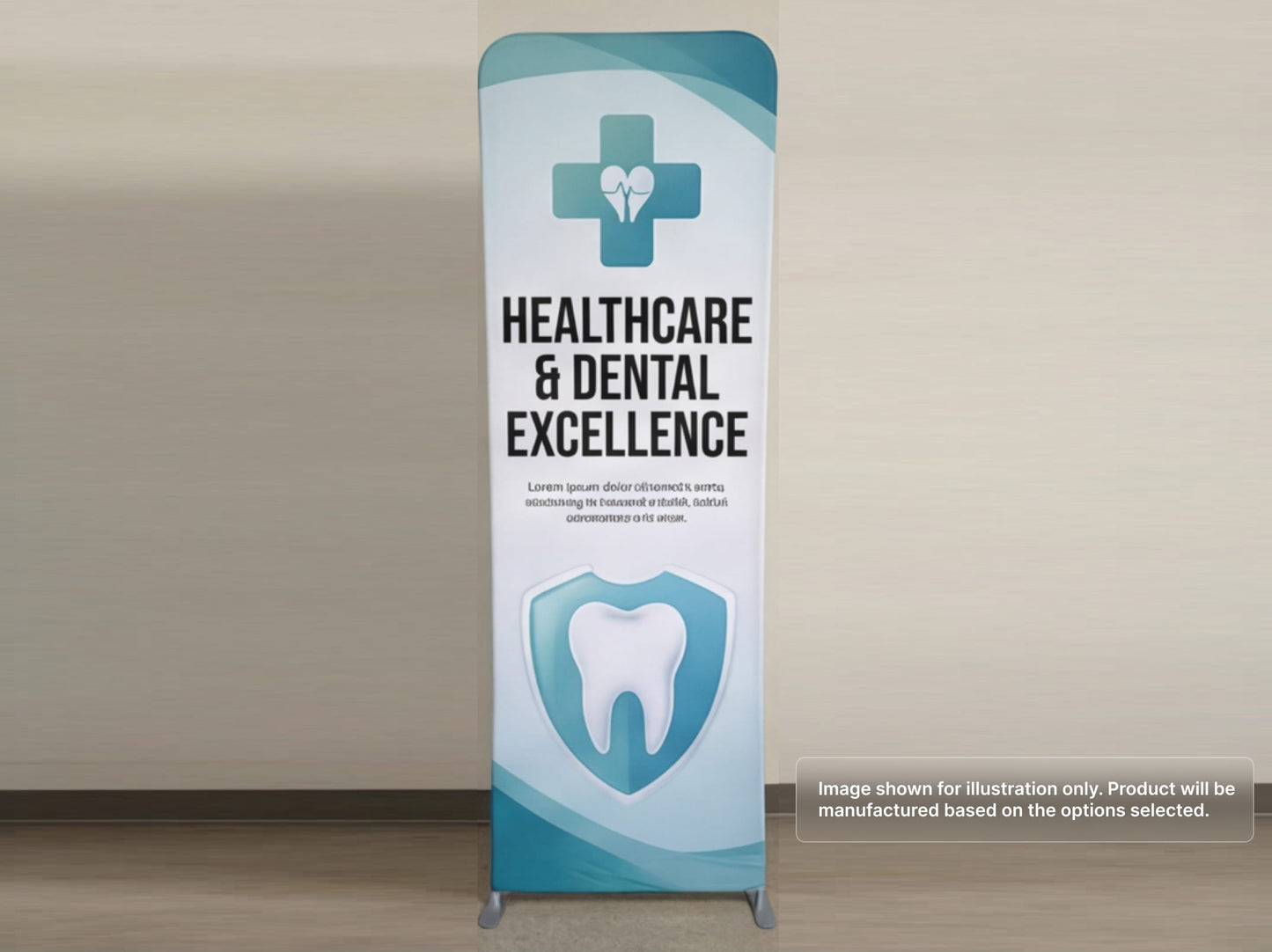 Custom Extend Tension Fabric Stand for Healthcare & Dental