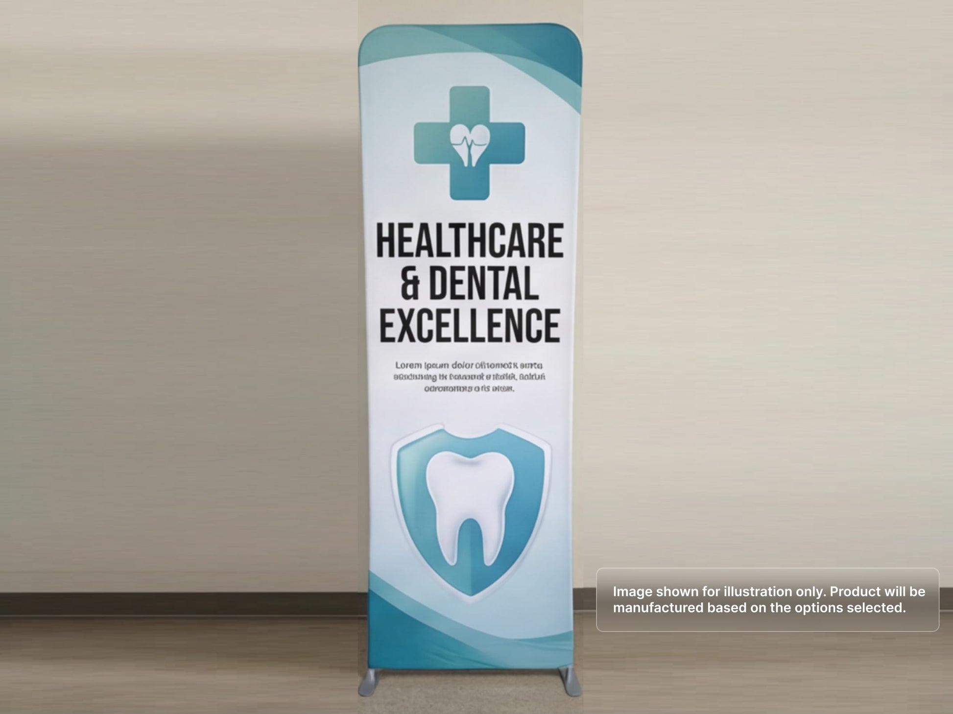Custom Extend Tension Fabric Stand for Healthcare & Dental