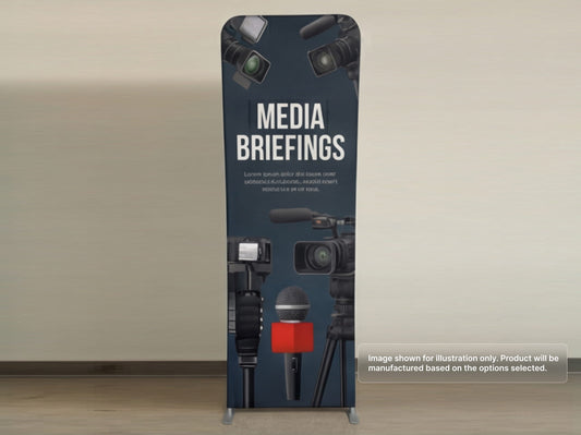 Custom Extend Tension Fabric Stand for Media Briefings