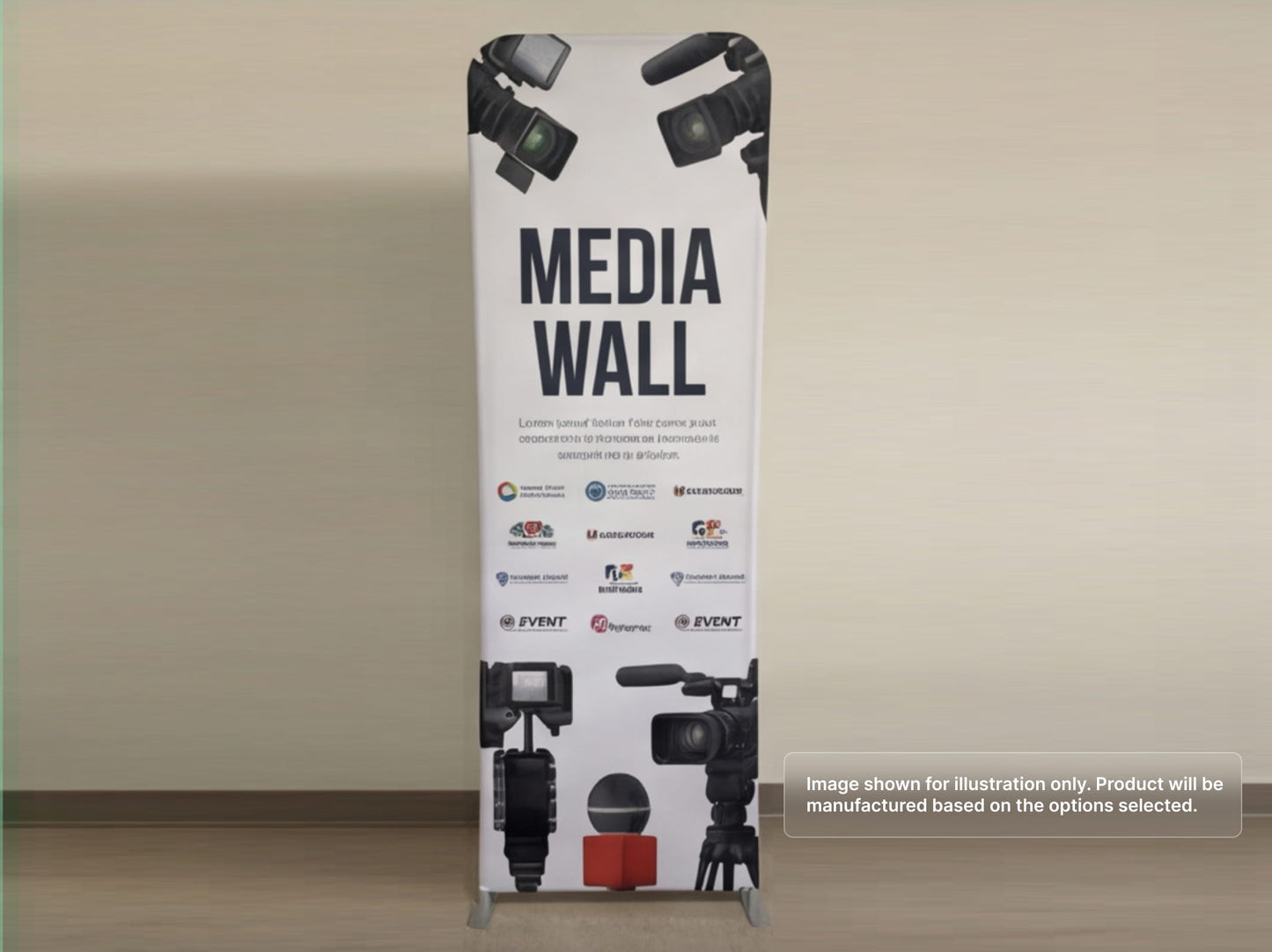 Custom Extend Tension Fabric Stand for Media Wall