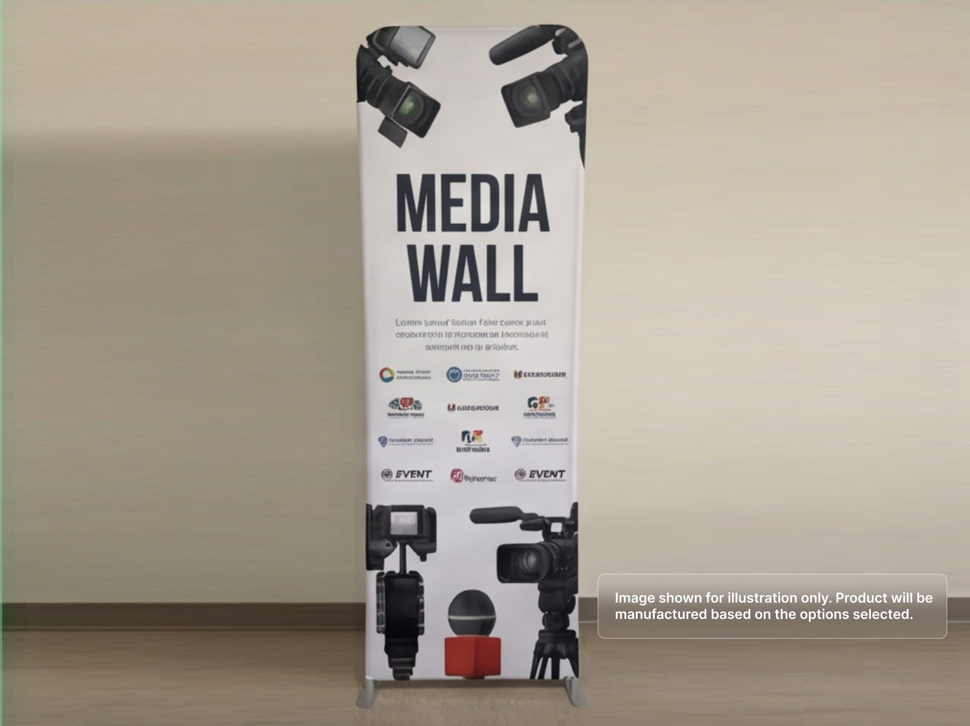 Custom Extend Tension Fabric Stand for Media Wall