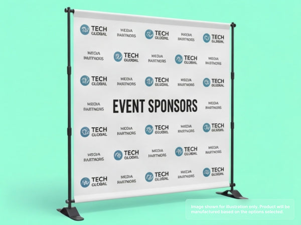 Standard Backdrop Example Custom Fabric Banner for 8x8 - Standard Backdrop – PRINTDRILL