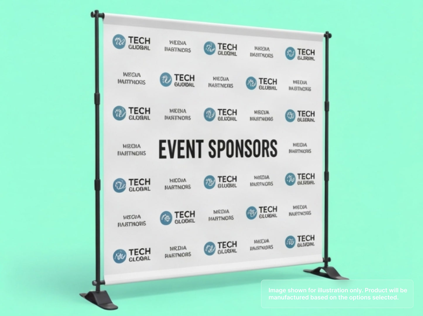 Custom Fabric Banner for 8x8 - Standard Backdrop