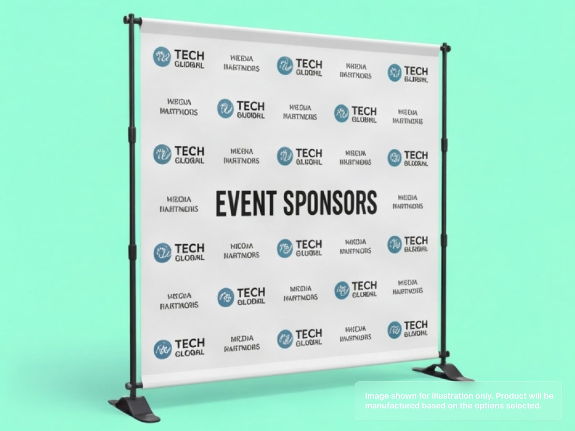Custom Fabric Banner for 8x8 - Standard Backdrop