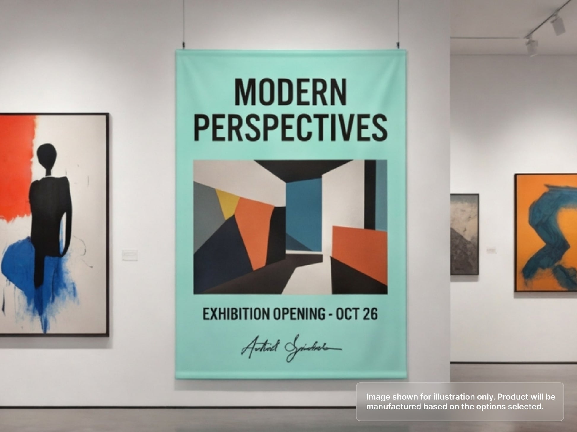 Custom Fabric Banner for Art Gallery Openings