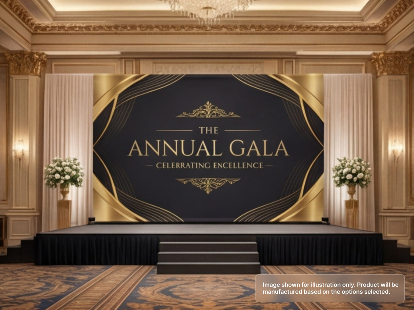 Custom Fabric Banner for Ballroom