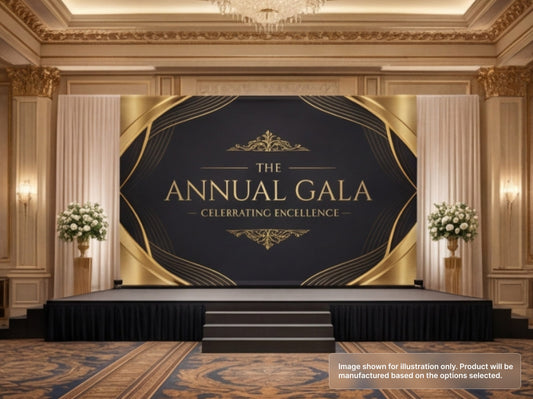 Custom Fabric Banner for Ballroom