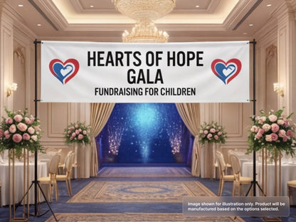 Custom Fabric Banner for Charity Galas