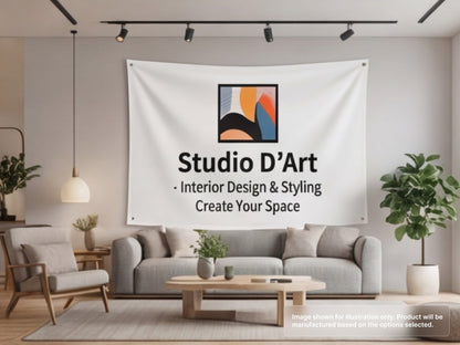 Custom Fabric Banner for Interior Design
