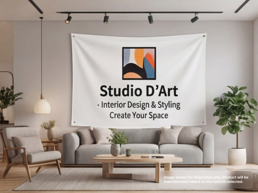 Custom Fabric Banner for Interior Design