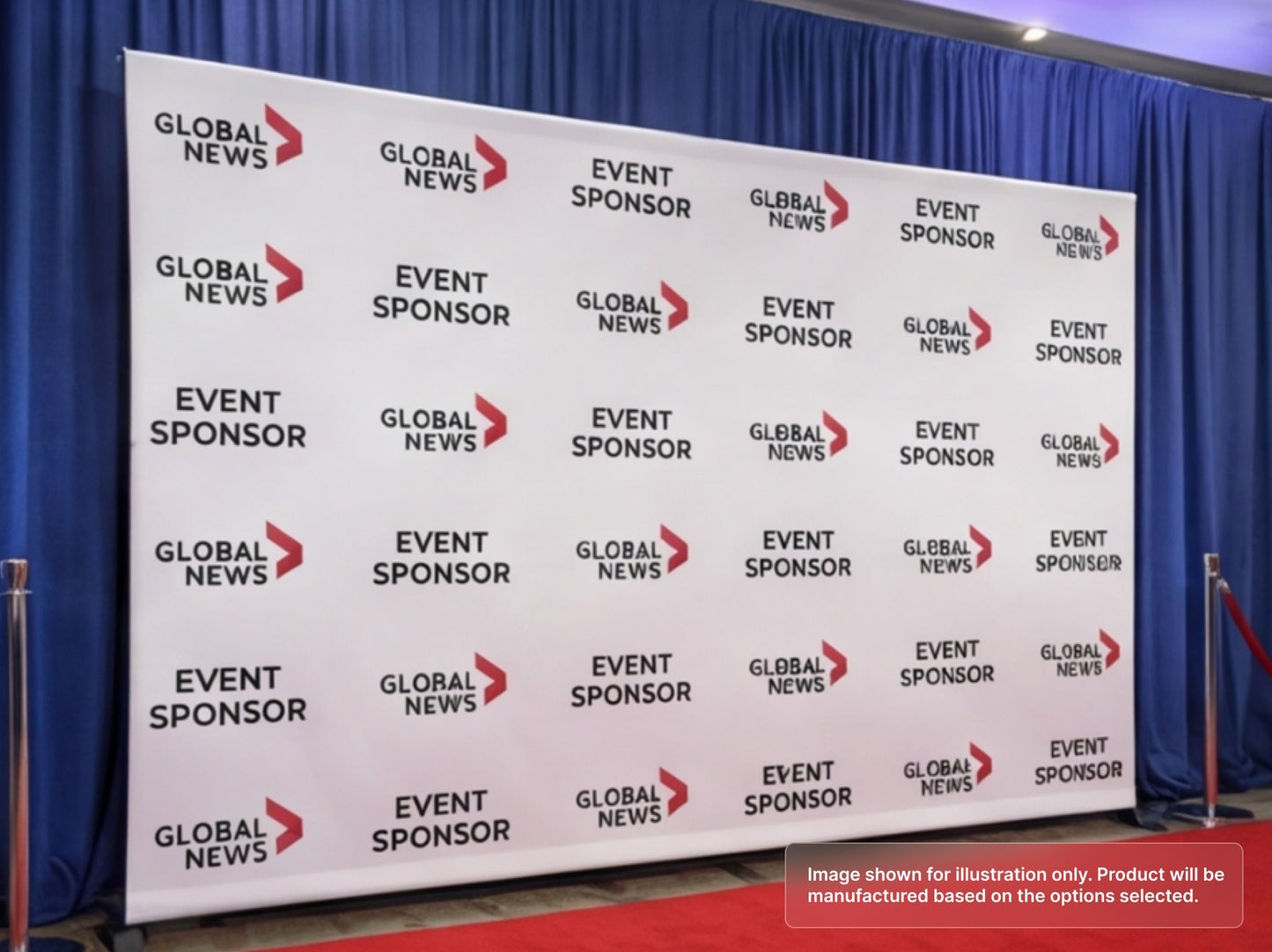 Custom Fabric Banner for Media Wall