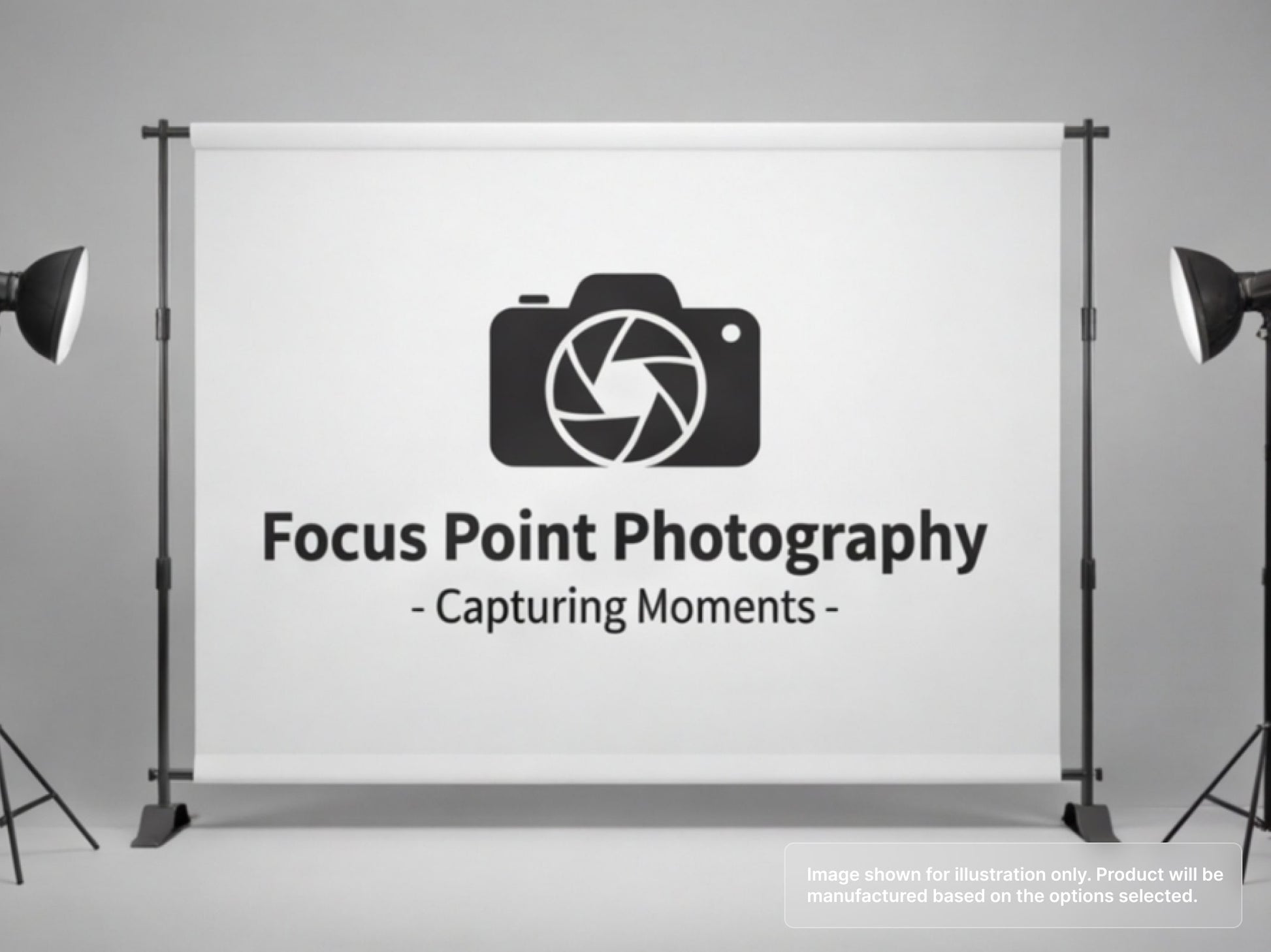 Custom Fabric Banner for Photography Studios