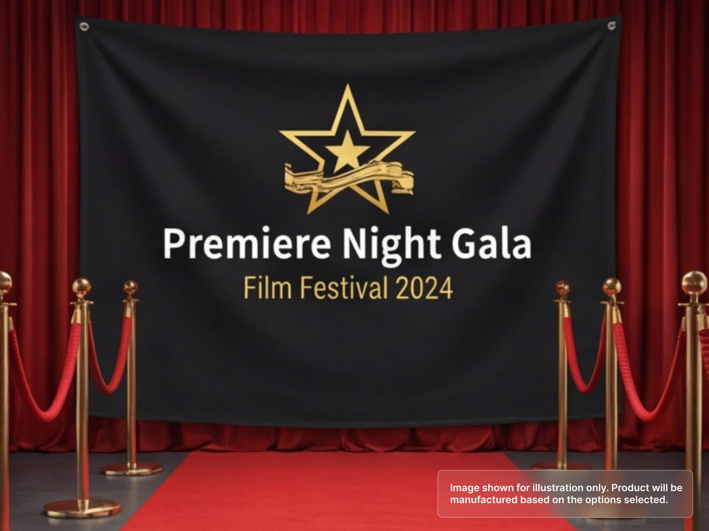 Custom Fabric Banner for Red Carpet Events