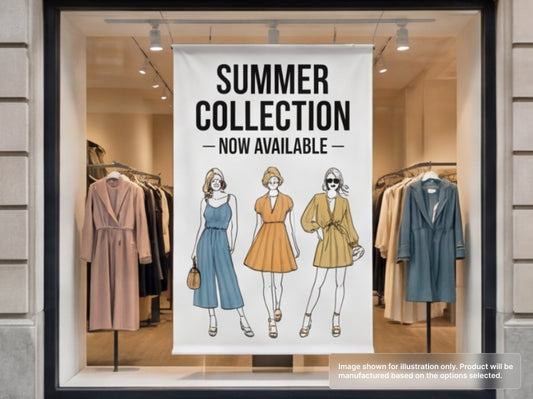 Custom Fabric Banner for Retail Boutique