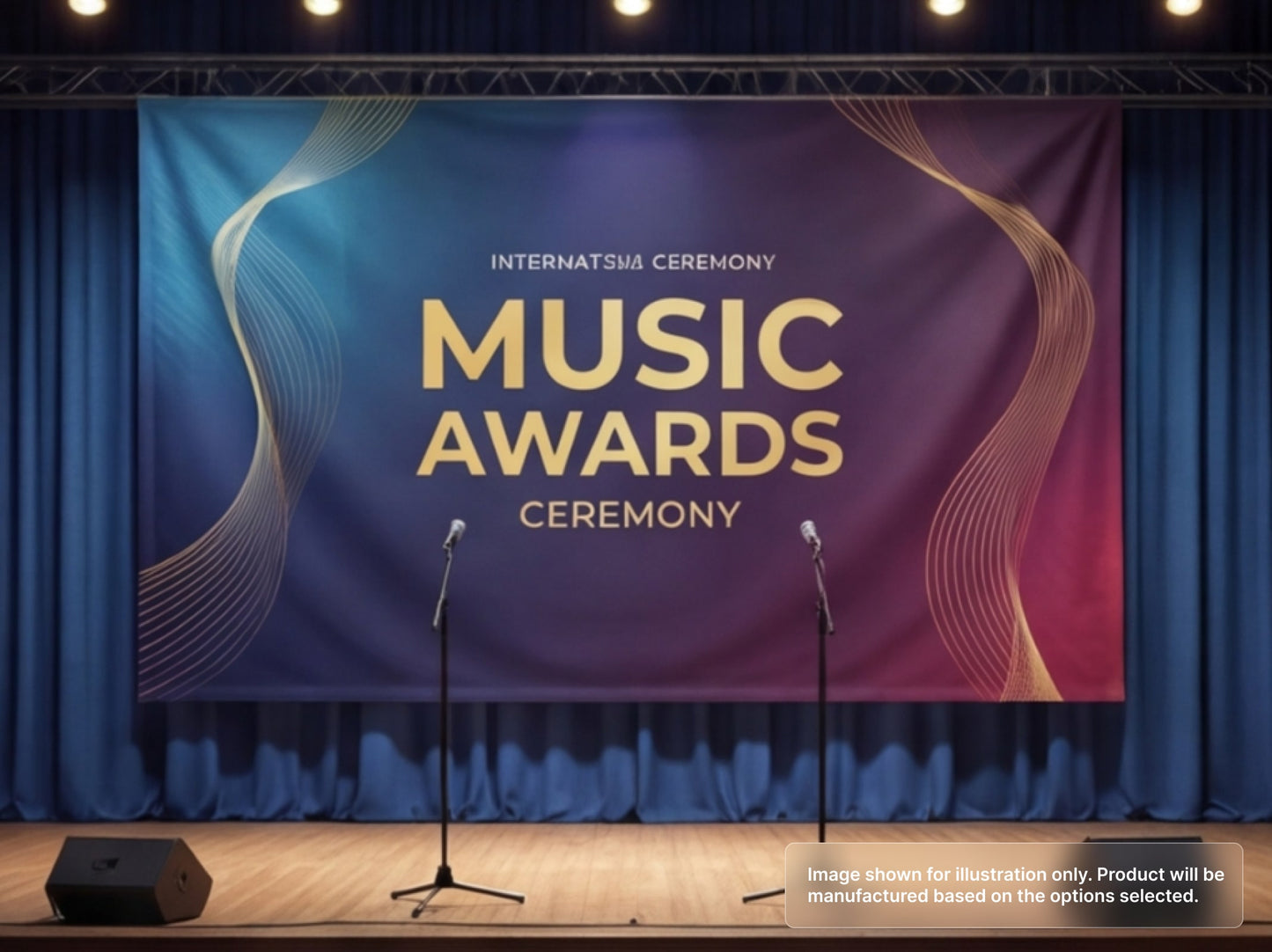 Custom Fabric Banner for Stage Backdrop