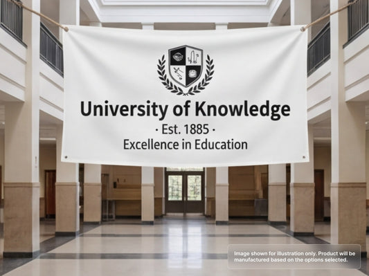 Custom Fabric Banner for Universities