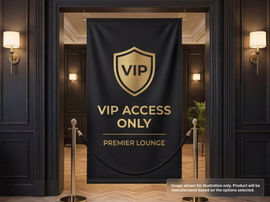 Custom Fabric Banner for VIP Lounge