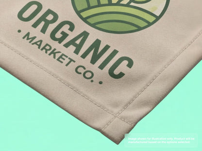 Custom Fabric Banner with Hemmed Edges