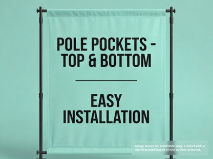 Custom Fabric Banner with Pole Pockets - Top and Bottom