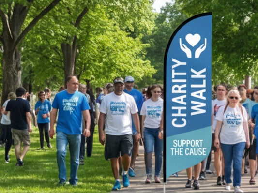 Custom Feather Flag for Charity Walks